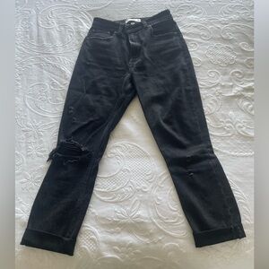 Black boyfriend style/taper jeans